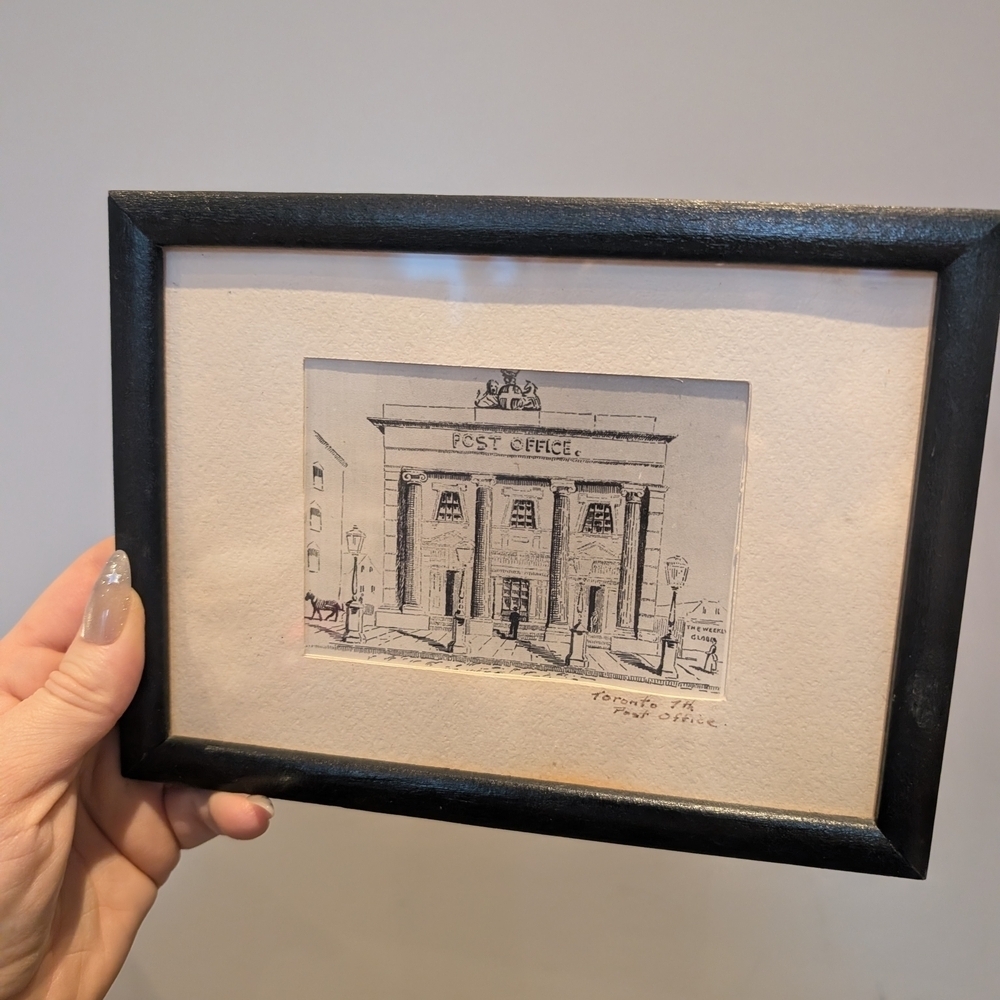 Framed Toronto Post Office Sketch